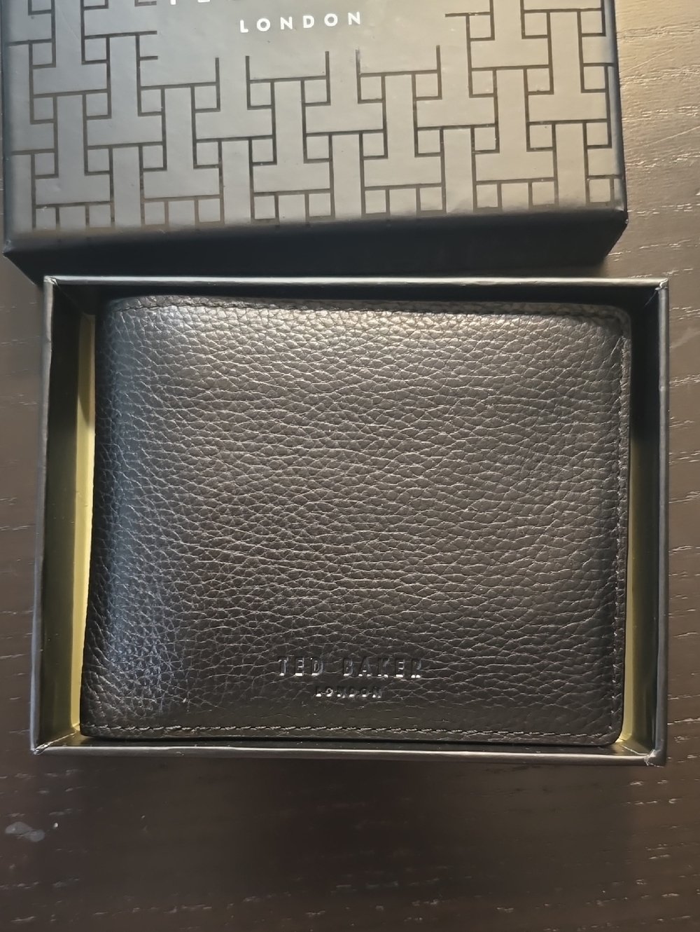 Ted Baker | Black Pebble Leather Bifold  Wallet